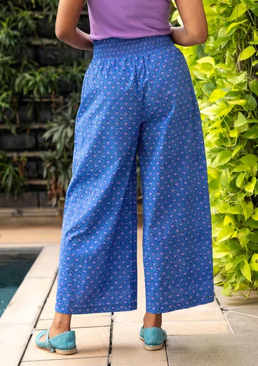 Pantalon tissé "Neela" en coton biologique - bleu brillant