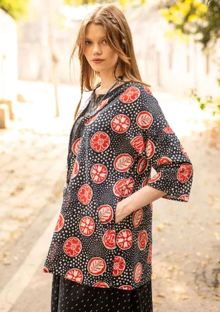 Blouse "Kristina" en coton biologique - noir