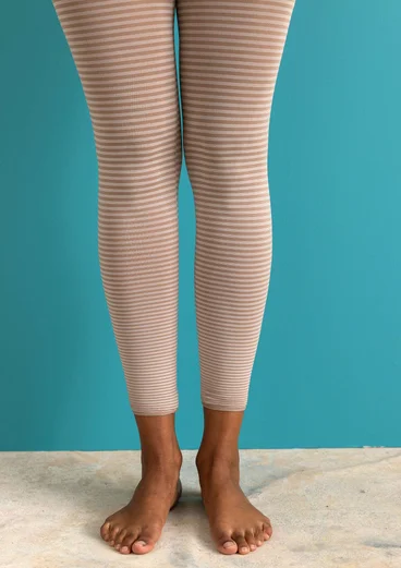Striped leggings in recycled polyamide - kashish/ecru
