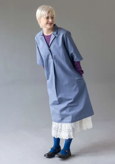 Blusenkleid aus Baumwolle/Leinen - hellcarbon