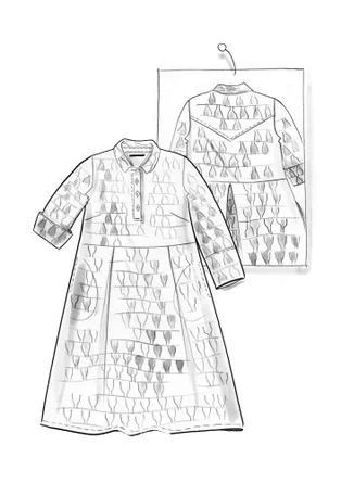 Robe "Concrete" en coton biologique tissé - vert foncé
