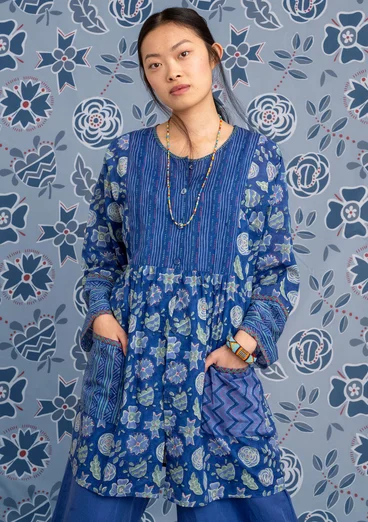 Artistblus "Amber" i ekologisk bomull - lupin