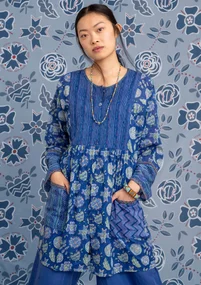 Blouse d’artiste « Amber » en coton biologique - lupin