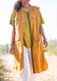 Geweven jurk  Safari  van biologisch katoen/linnen gebrande sienna thumbnail