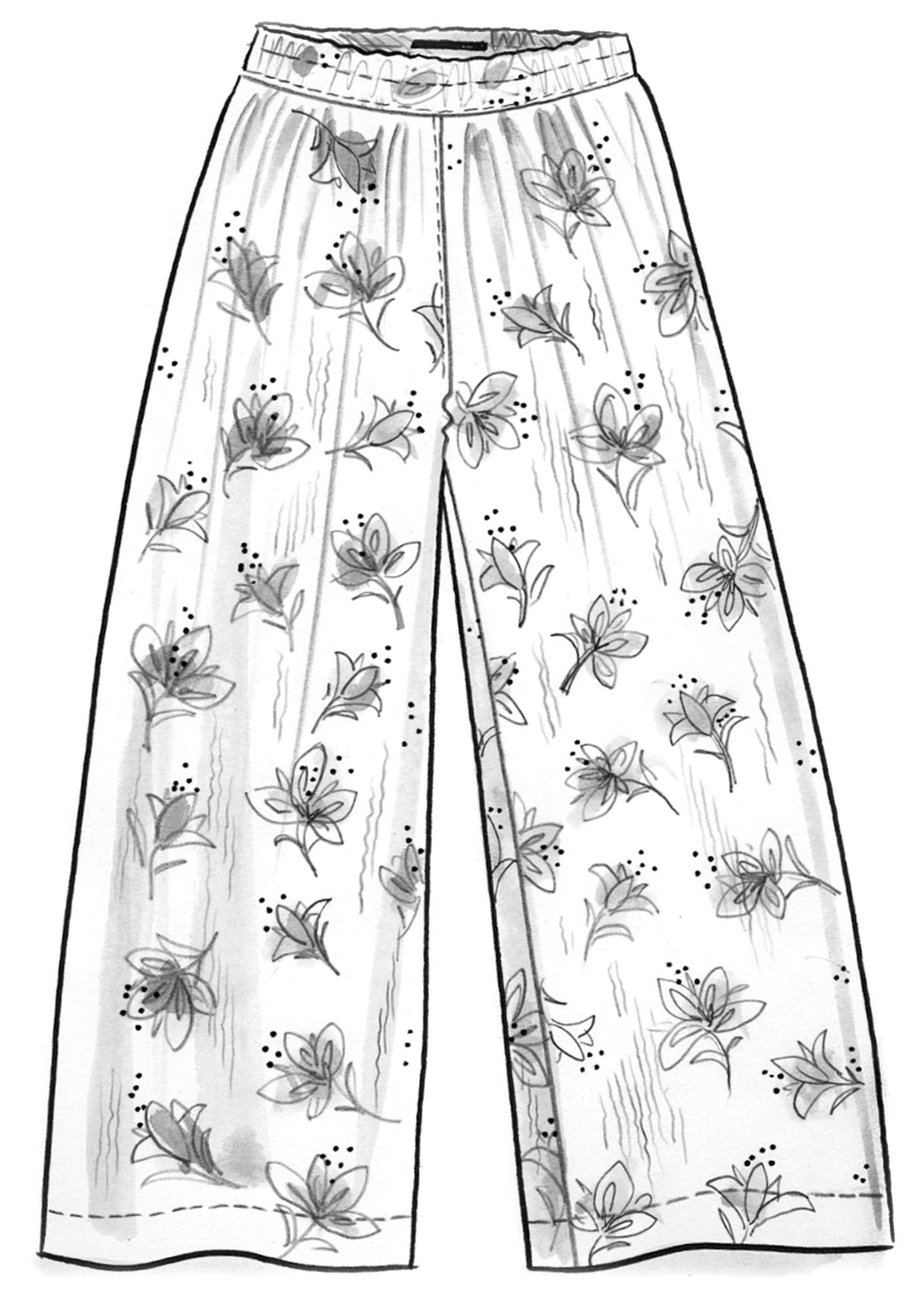 “Amaryllis” woven pants in rayon