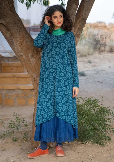 Jerseykleid „Hibiscus“ aus Lyocell/Elasthan - indigoblau