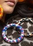“Zuri” bracelet in organic cotton/recycled wood (sapphire blue S/M)