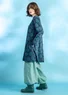 Tricot tuniek "Oriana" van biologisch katoen/modal (donkerindigo/dessin XL)