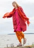 Trikotkjole «Strandäng» i lyocell/elastan (mørk peon L)