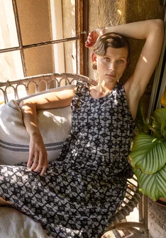 Jerseykleid „Papillon“ aus Bio-Baumwolle - schwarz
