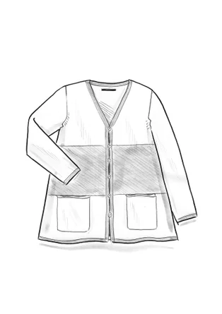 Strickjacke aus Leinen - alpenveilchen-goldocker