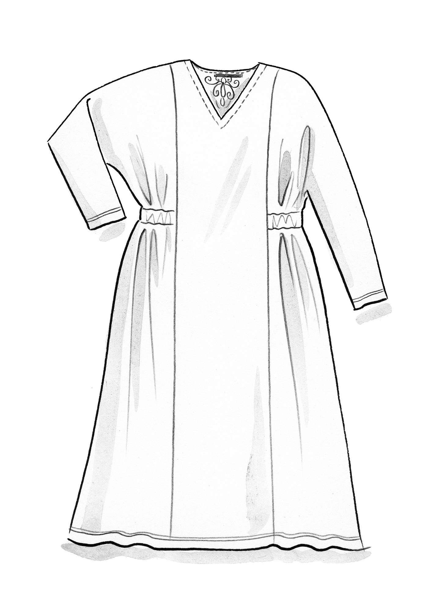 Kleid aus Öko-Baumwolle/Modal/Elasthan aubergine