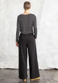 Organic cotton jersey trousers - black