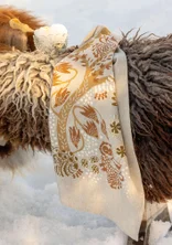 “Taiga” organic cotton tea towel - eggshell