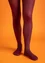 Solid-colour tights made from recycled polyamide (aubergine XL)