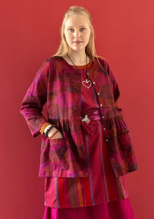 “Alaska” organic cotton/linen blouse - aubergine