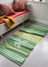 Tapis de couloir "Leaves" en coton biologique (coriandre Taille unique)