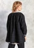 Blouse d'artiste "Greta" en tissu de coton biologique/lin (noir L)