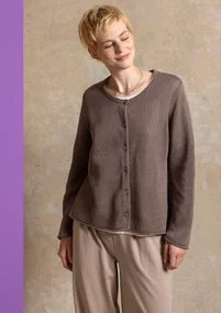 Gilet en coton recyclé - terre clair