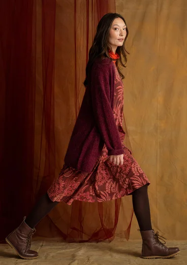 Gemustertes Jerseykleid „Sanvi“ aus Bio-Baumwolle - rote bete