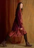 Gemustertes Jerseykleid „Sanvi“ aus Bio-Baumwolle (rote bete L)