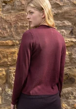 Feinstrick-Pullover aus zarter Wolle - aubergine