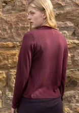 Feinstrick-Pullover aus zarter Wolle - aubergine