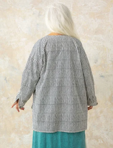 “Ella” woven shirt in organic cotton - svart