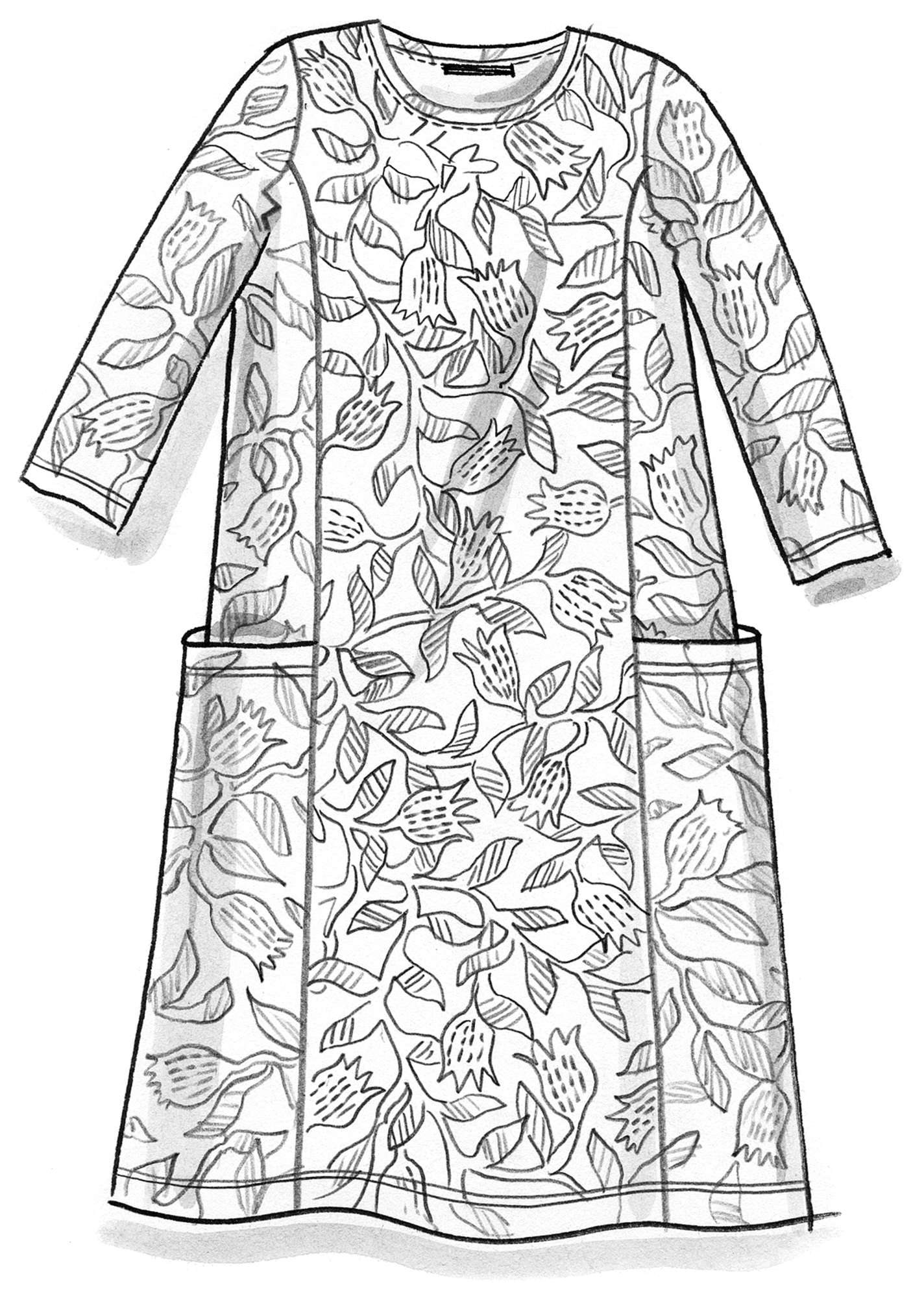 Tricot jurk  Azilal  van biologisch katoen/modal