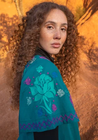 “Patricia” organic cotton tunic - petrol blue