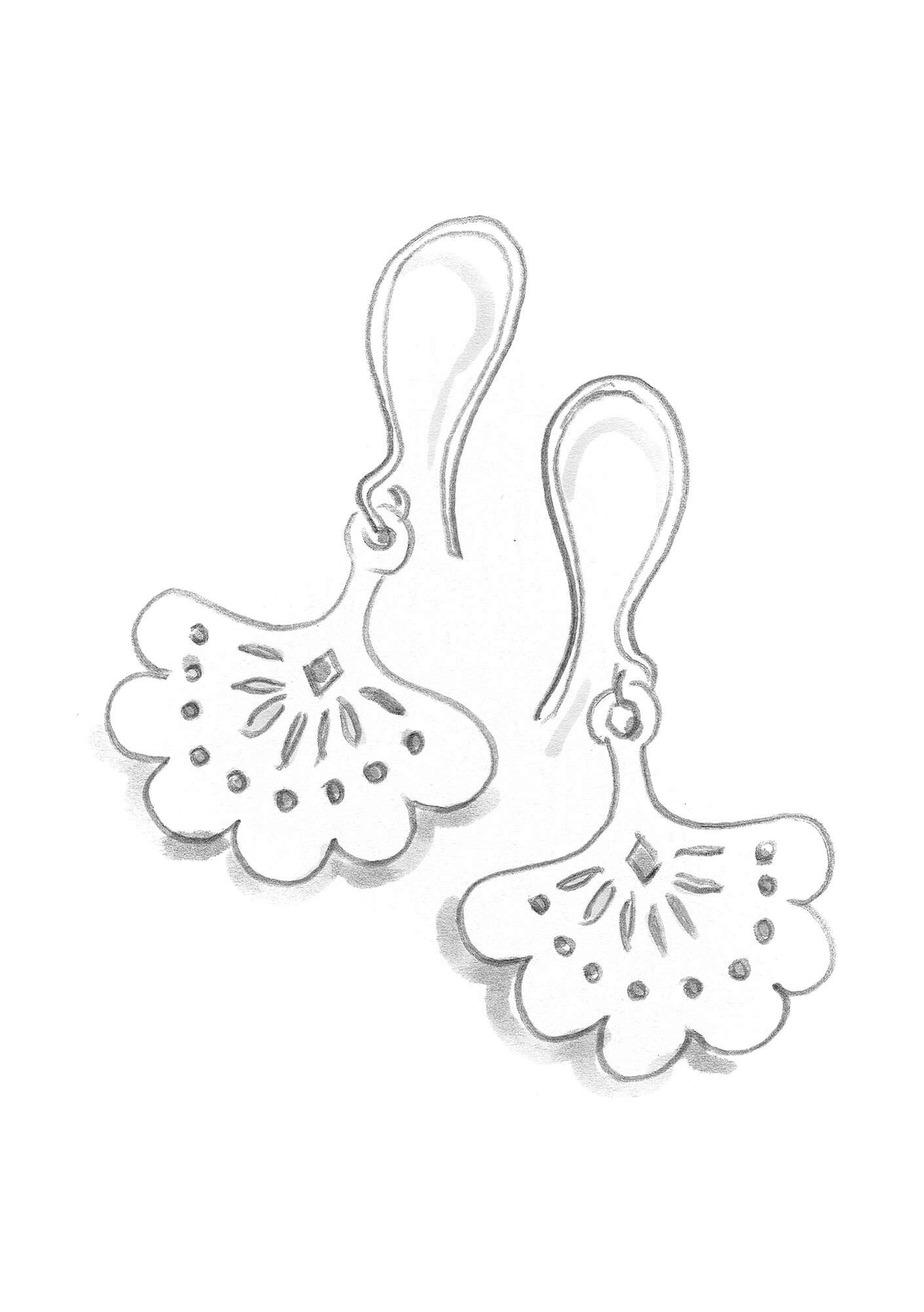 Corinne Crystal Earring Silver Silver