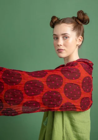 Écharpe "Jasmine" en coton biologique - bordeaux