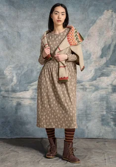 Jerseykleid „Taiga“ aus Bio-Baumwolle/Leinen - taupe
