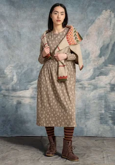 Jerseykleid „Taiga“ aus Bio-Baumwolle/Leinen - taupe
