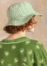 Vendbar hatt «Farmer» i økologisk bomull / lin (kiwi S/M)
