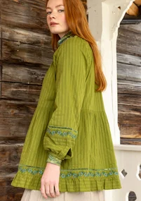 Geweven tuniek "Nome" van biologisch katoen - berkenblad