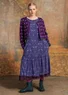 Gemustertes Kleid „Fåle“ aus Modal (dunkelamethyst M)