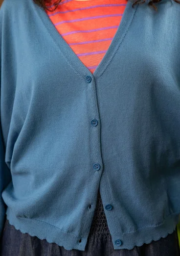 Gilet "Pauline" en coton biologique/recyclé - indigo