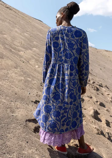 Robe tissé "Moonlight" en viscose/lin - lupin