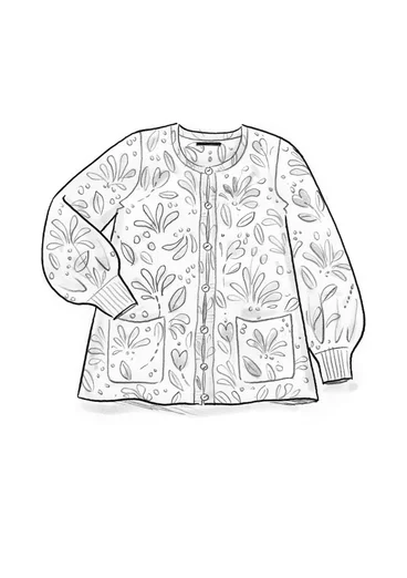 Strickjacke „Bohuslän“ aus Bio-/Recycling-Baumwolle - rosenholz