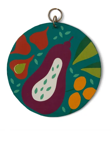 Pendentif "Botswana" en bois - vert Orient