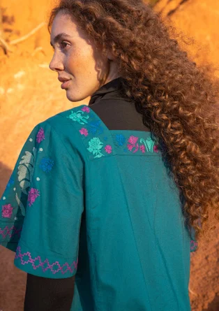 “Patricia” organic cotton tunic - petrol blue