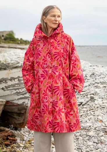 Manteau « Kaprifol » en coton biologique - corail