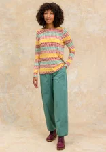Solid-colour, organic cotton/elastane jersey yoga trousers - artemisia