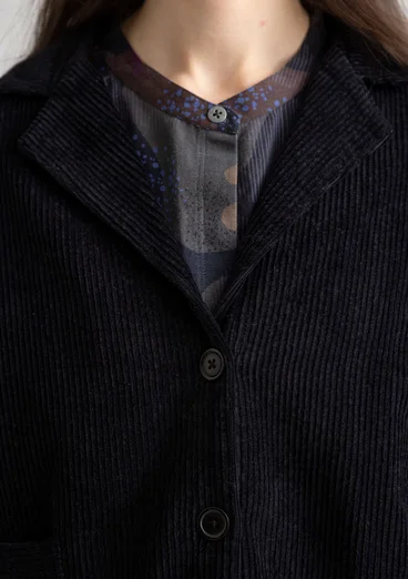 Cordjacke „Rime“ aus Bio-Baumwolle - schwarz