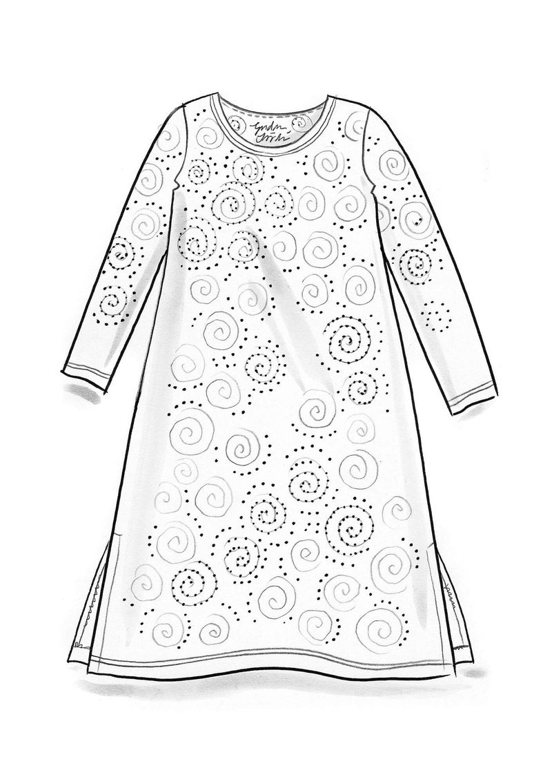 “Ada” lyocell/elastane jersey dress oatmeal/patterned