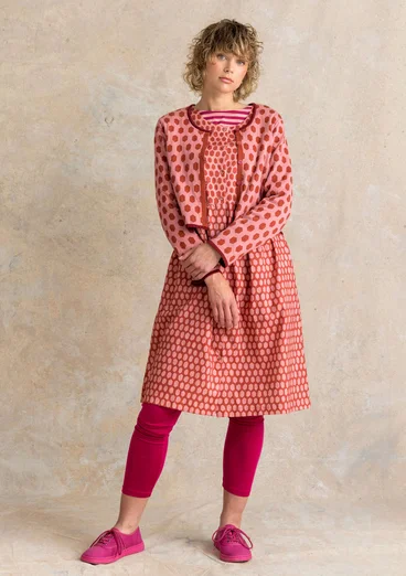 “Vendela” organic/recycled cotton cardigan - pink salmon