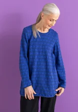 Favorittrøjen "Celia" i genanvendt bomuld - lupin/mørk indigo