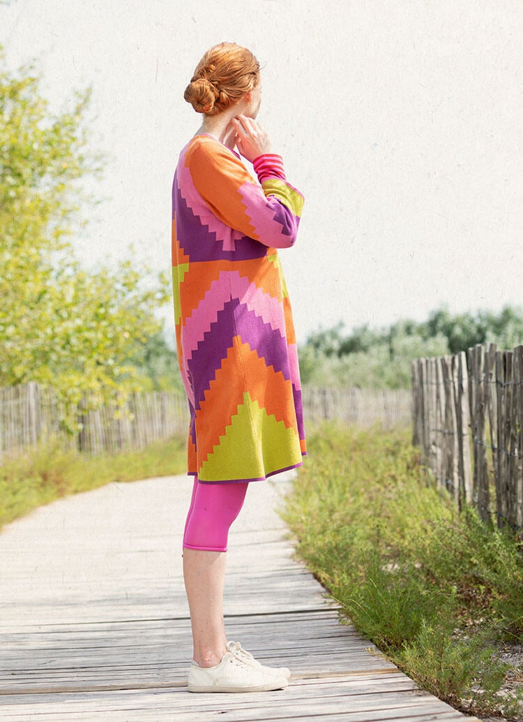 “Cape” organic cotton knit dress