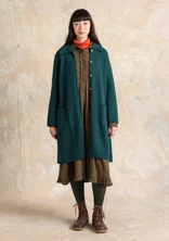 Gemusterte oder einfarbige Langstrickjacke „Wilma“ aus Lammwolle - dunkeljaspis melange